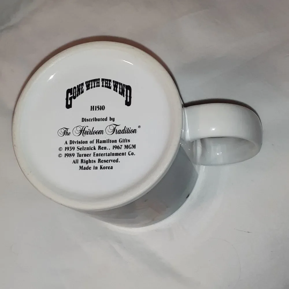 Vintage '89 Gone with the Wind Mugs Rhett Scarlett‎